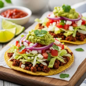 Savor the Crispy Delight of Classic Beef Tostadas