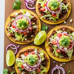 Savor the Crispy Delight of Classic Beef Tostadas
