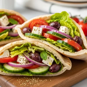 Fresh & Flavorful: Easy Greek Salad Pita Pockets Recipe