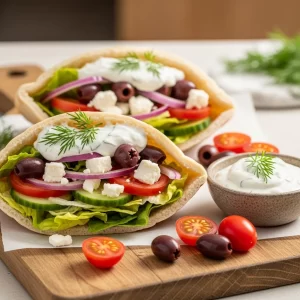 Fresh & Flavorful: Easy Greek Salad Pita Pockets Recipe