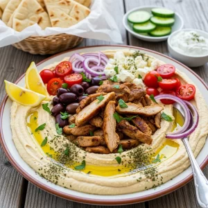 Greek Style Loaded Hummus: A Flavor-Packed Mediterranean Treat