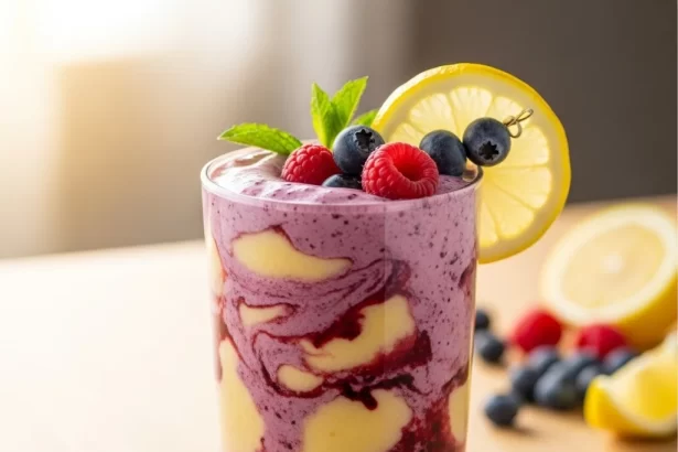 Zesty Keto Lemon Berry Smoothie: Fresh, Low-Carb Delight