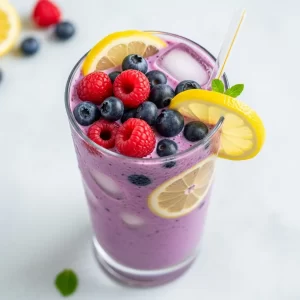 Zesty Keto Lemon Berry Smoothie: Fresh, Low-Carb Delight