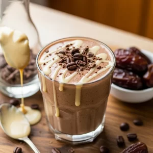 Energize Your Day: Tahini Chocolate Coffee Date Shake Recipe