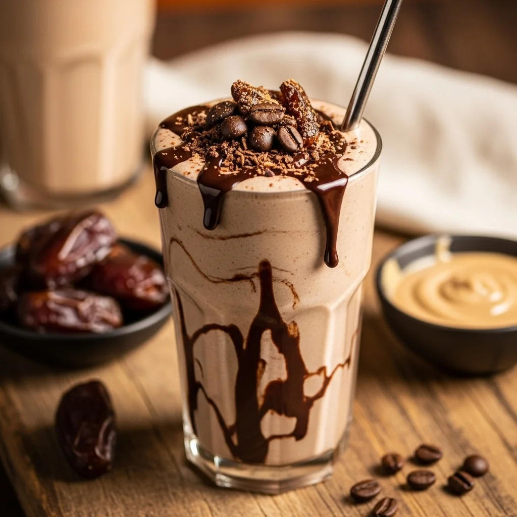 Energize Your Day: Tahini Chocolate Coffee Date Shake Recipe