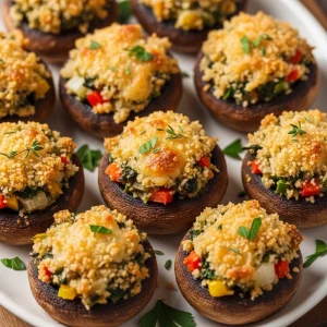Flavorful Vegetarian Stuffed Mushrooms: A Savory Delight