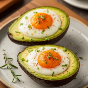 Golden Baked Avocado and Egg: A Healthy Twist for Breakfast