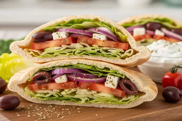 Fresh & Flavorful: Easy Greek Salad Pita Pockets Recipe