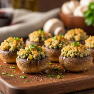 Flavorful Vegetarian Stuffed Mushrooms: A Savory Delight