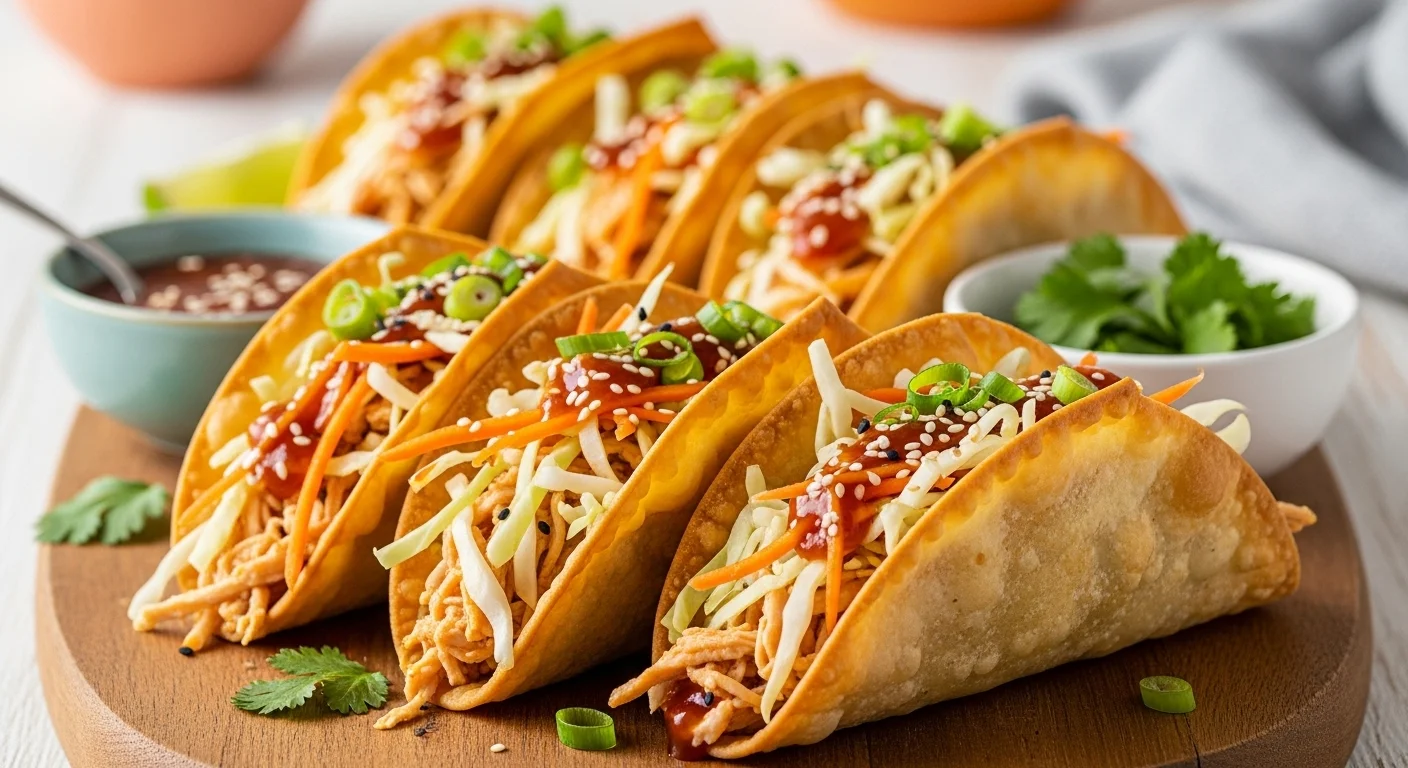 Crispy Asian Chicken Wonton Tacos: A Flavorful Fusion Feast