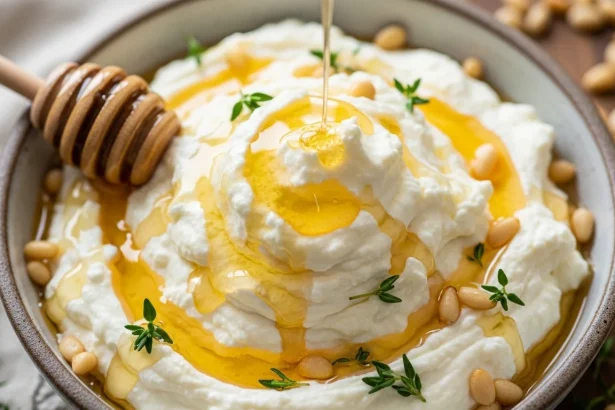 Creamy Whipped Ricotta with Honey: A Sweet Delight Unveiled