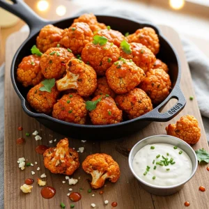 Crispy Cauliflower Buffalo Bites: A Spicy Veggie Delight