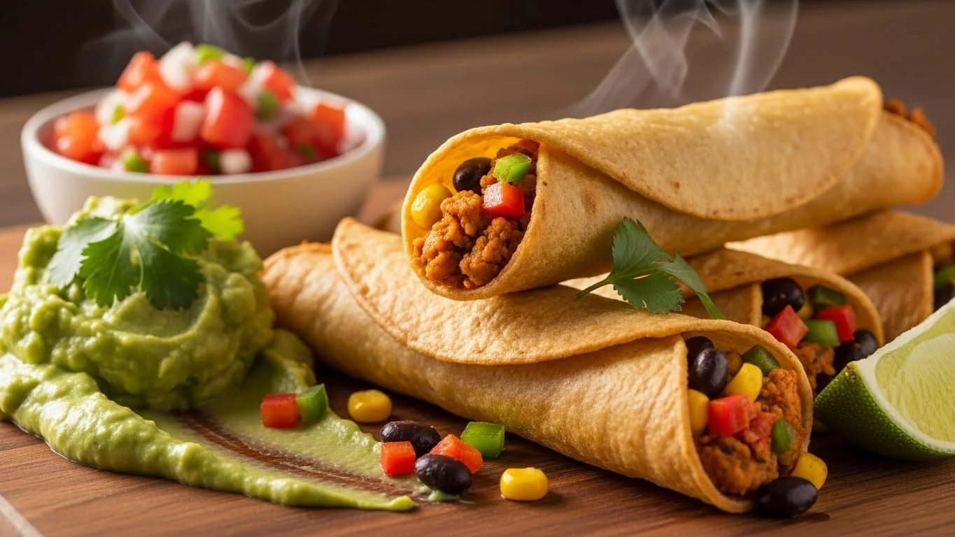 Crispy Vegan Taquitos: Plant-Based Flavor Unlocked!