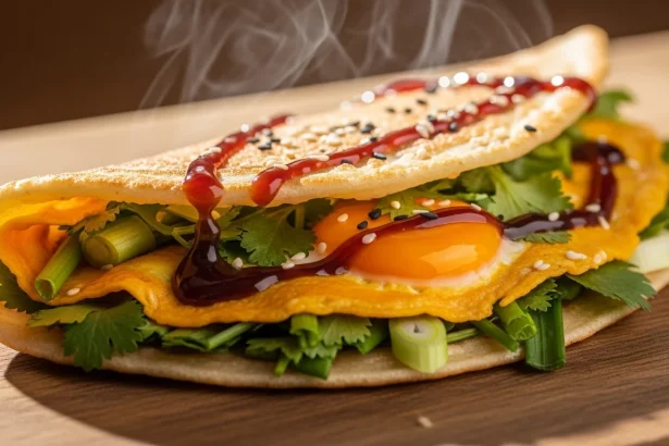 Jianbing: China's Savory Street Crepe with a Crispy Twist