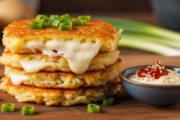 Melting Magic: Discover Korean Cheese Potato Pancakes Delight