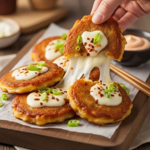 Melting Magic: Discover Korean Cheese Potato Pancakes Delight