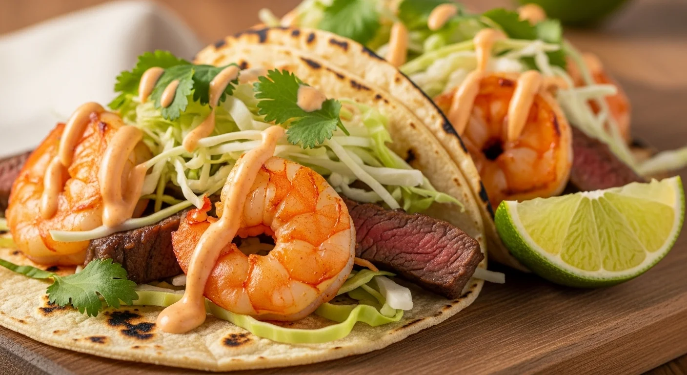 Surf & Turf Fiesta: Crafting Perfect Shrimp and Steak Tacos