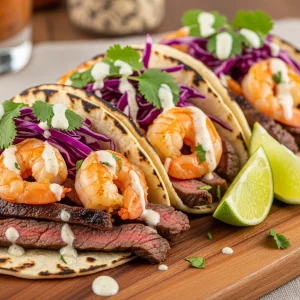Surf & Turf Fiesta: Crafting Perfect Shrimp and Steak Tacos