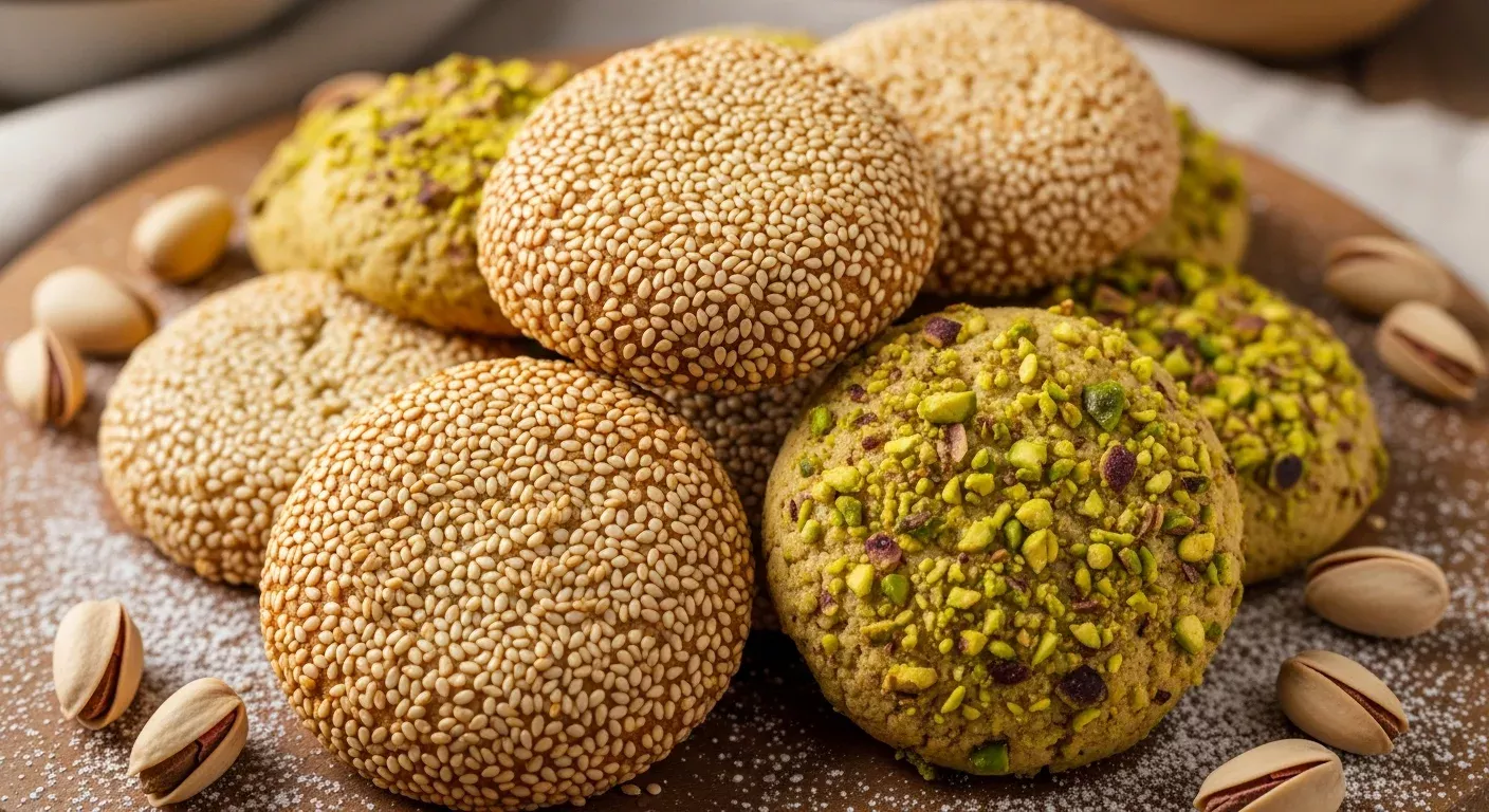 Barazek: The Crispy Middle Eastern Sesame Cookie Delight