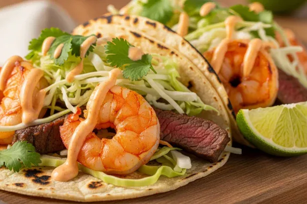 Surf & Turf Fiesta: Crafting Perfect Shrimp and Steak Tacos