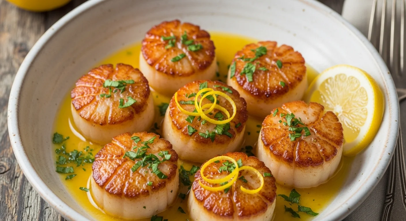 Zesty Lemon Butter Scallops: A Seafood Delight Unveiled
