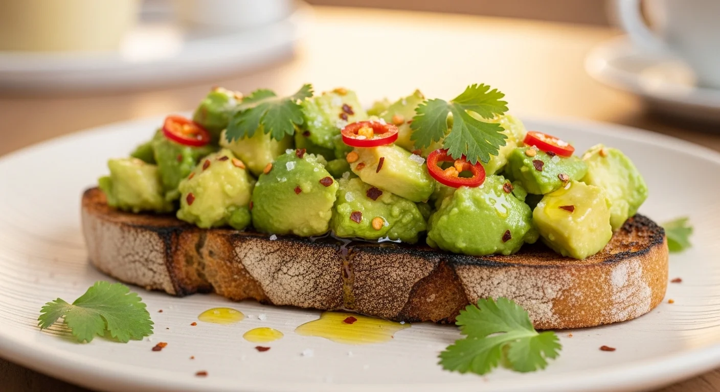 Spice Up Your Toast: Smashed Avocado with Chili Flakes