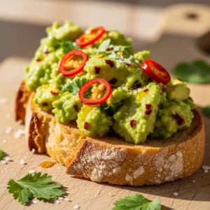 Spice Up Your Toast: Smashed Avocado with Chili Flakes