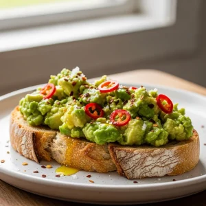 Spice Up Your Toast: Smashed Avocado with Chili Flakes