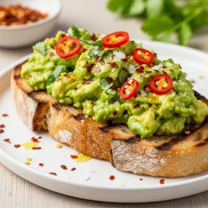 Spice Up Your Toast: Smashed Avocado with Chili Flakes