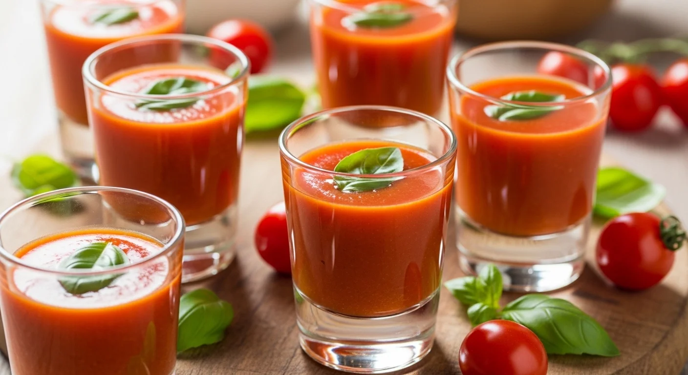 Tomato Basil Soup Shots: A Refreshing Twist on Classic Flavor