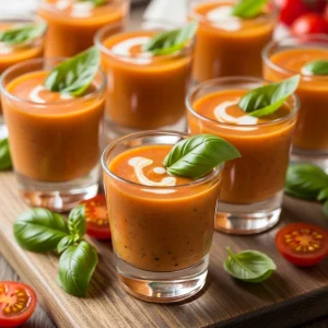 Tomato Basil Soup Shots: A Refreshing Twist on Classic Flavor