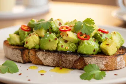 Spice Up Your Toast: Smashed Avocado with Chili Flakes