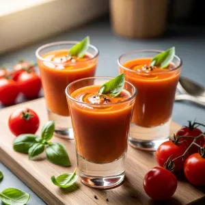 Tomato Basil Soup Shots: A Refreshing Twist on Classic Flavor
